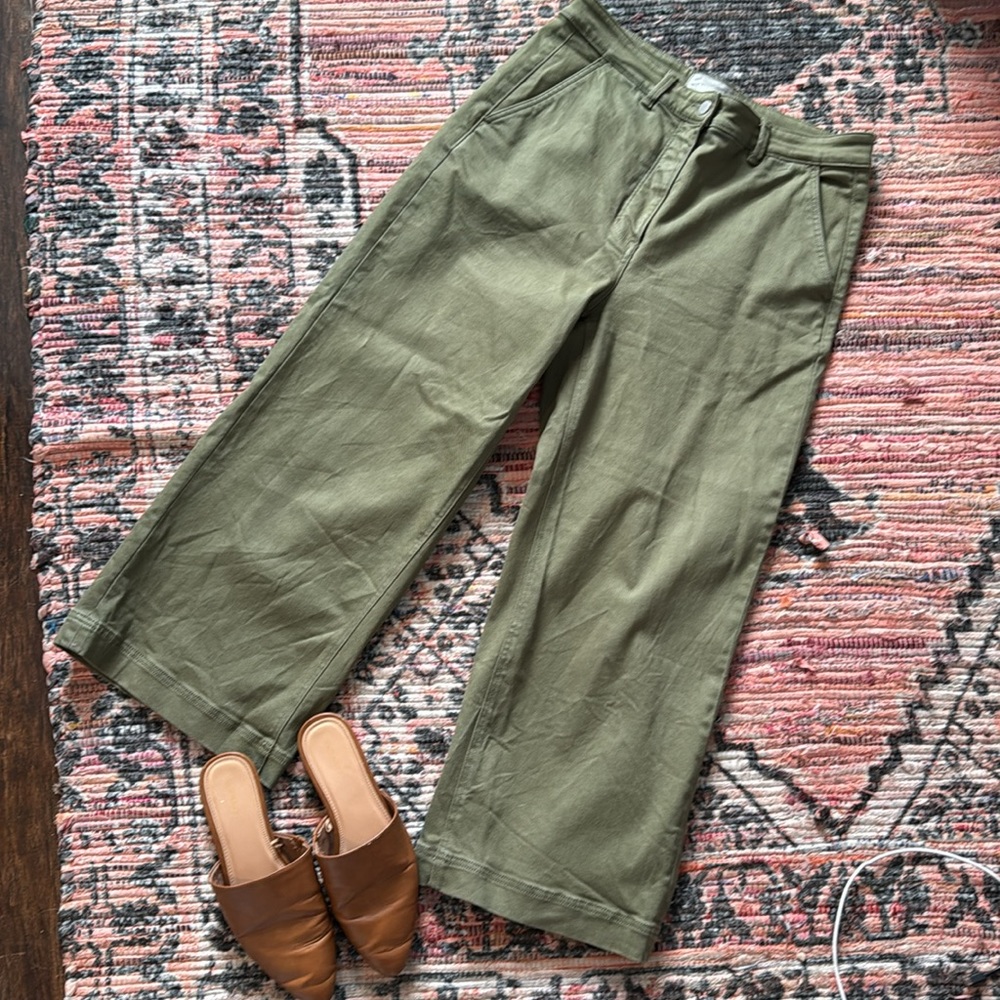 Everlane The Wide Leg Cropped Pant Size 14 Good Codition